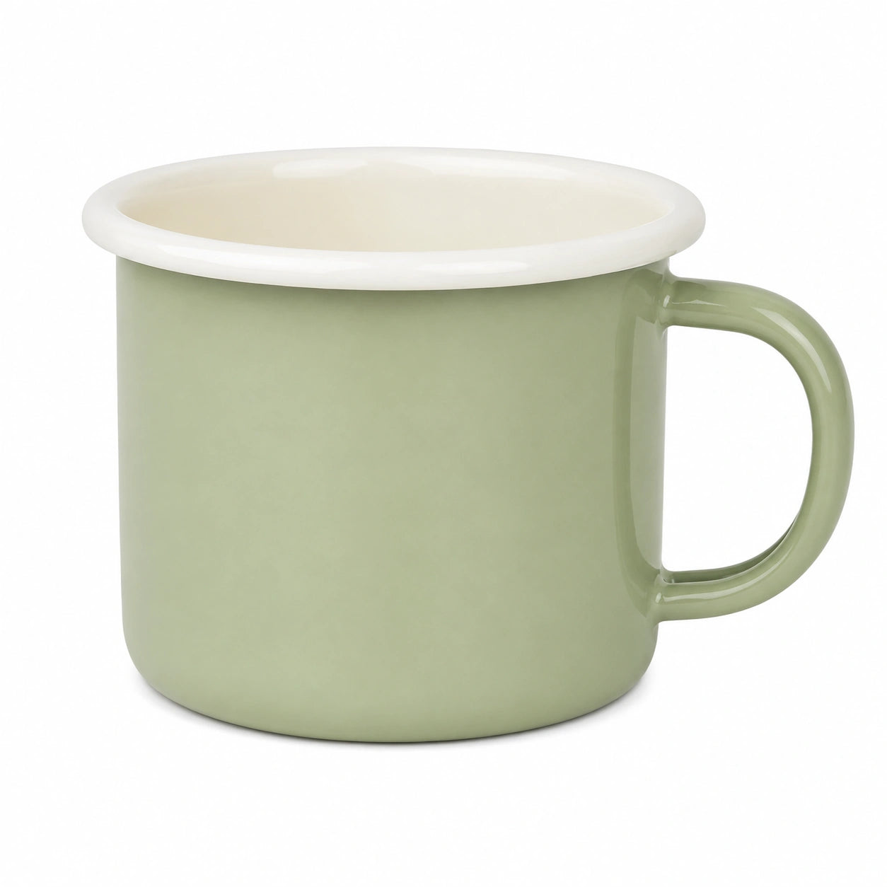 Tazza in ceramica 350 ml verde salvia stile minimalista
